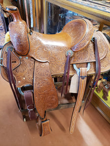Saddle - Tooled Seat Rig Roper