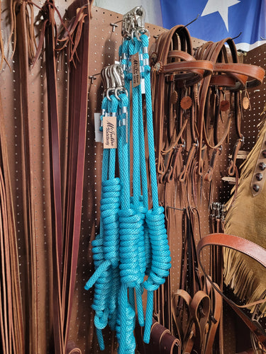 Tack- Turquoise Poly Lead Rope