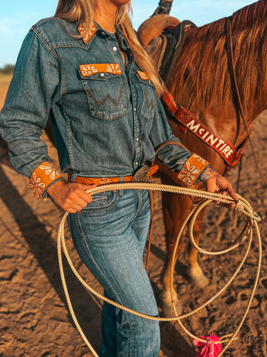 Shirts - The Show Stopper Denim Pearl Snap