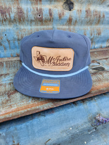 Caps - Rectangle McIntire Saddlery logo leather patch