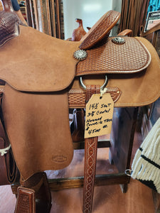 Saddle - Breakaway Roper Roughout/Basket Stamped